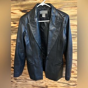 Black leather jacket